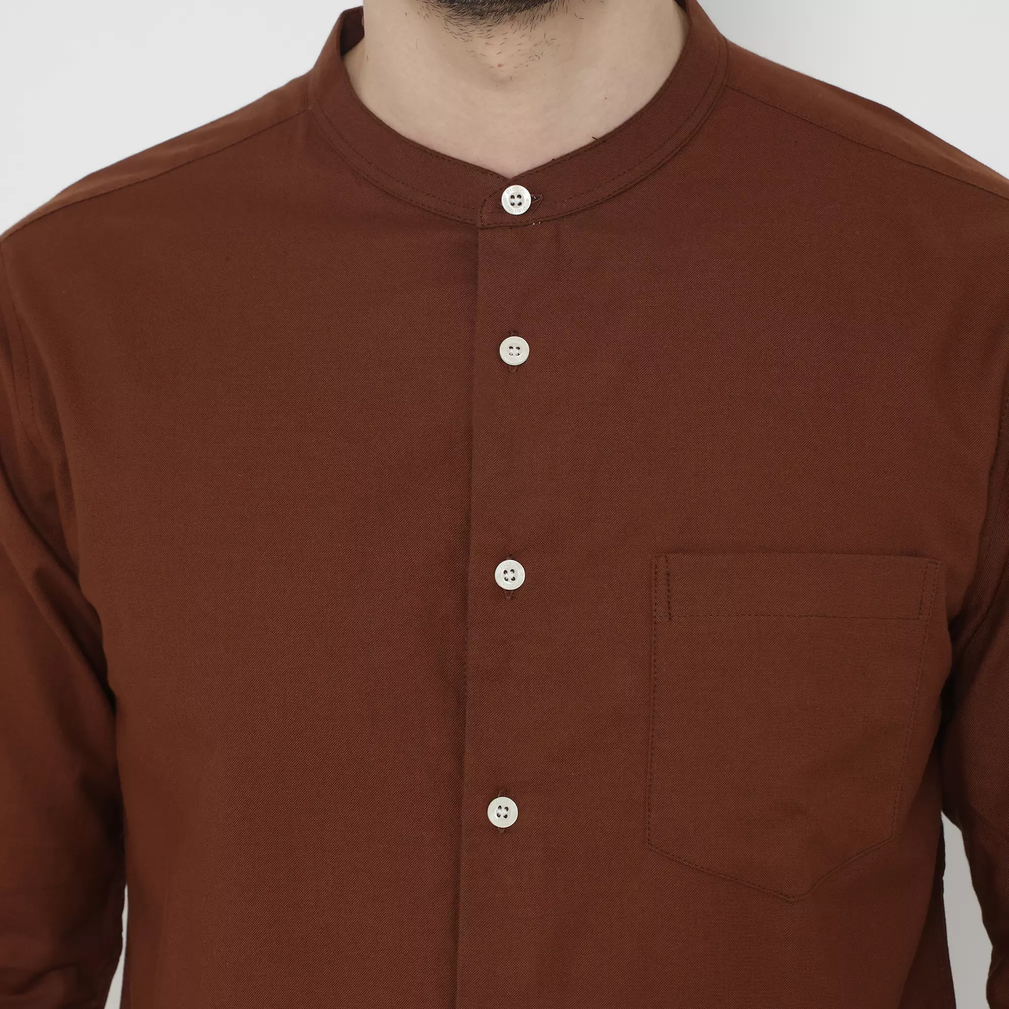 Platini Kemeja Pria Lengan Pendek Basic Katun Oxford Brown 63220