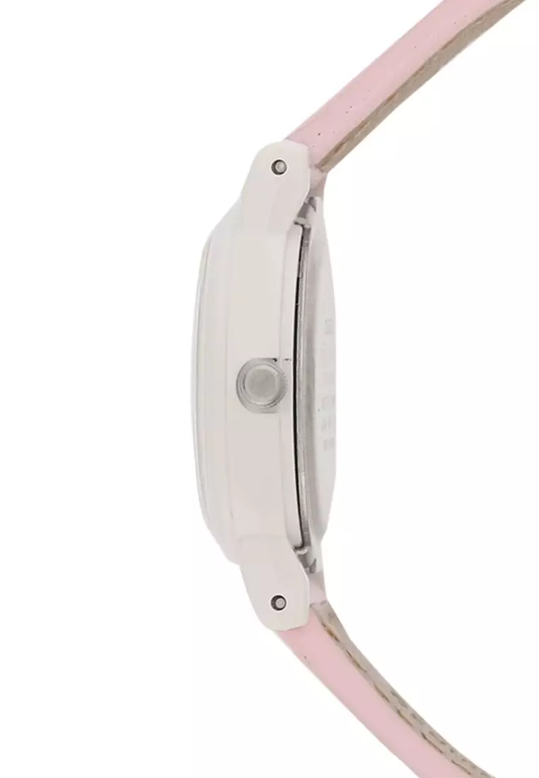 Casio Jam Tangan Wanita - Pink White - Leather Strap - LQ-139L-4B1DF