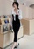 Sunnydaysweety black Sweet Doll Collar Bowknot Slim One Piece Dress A21022264 A279DAA87F551CGS_2