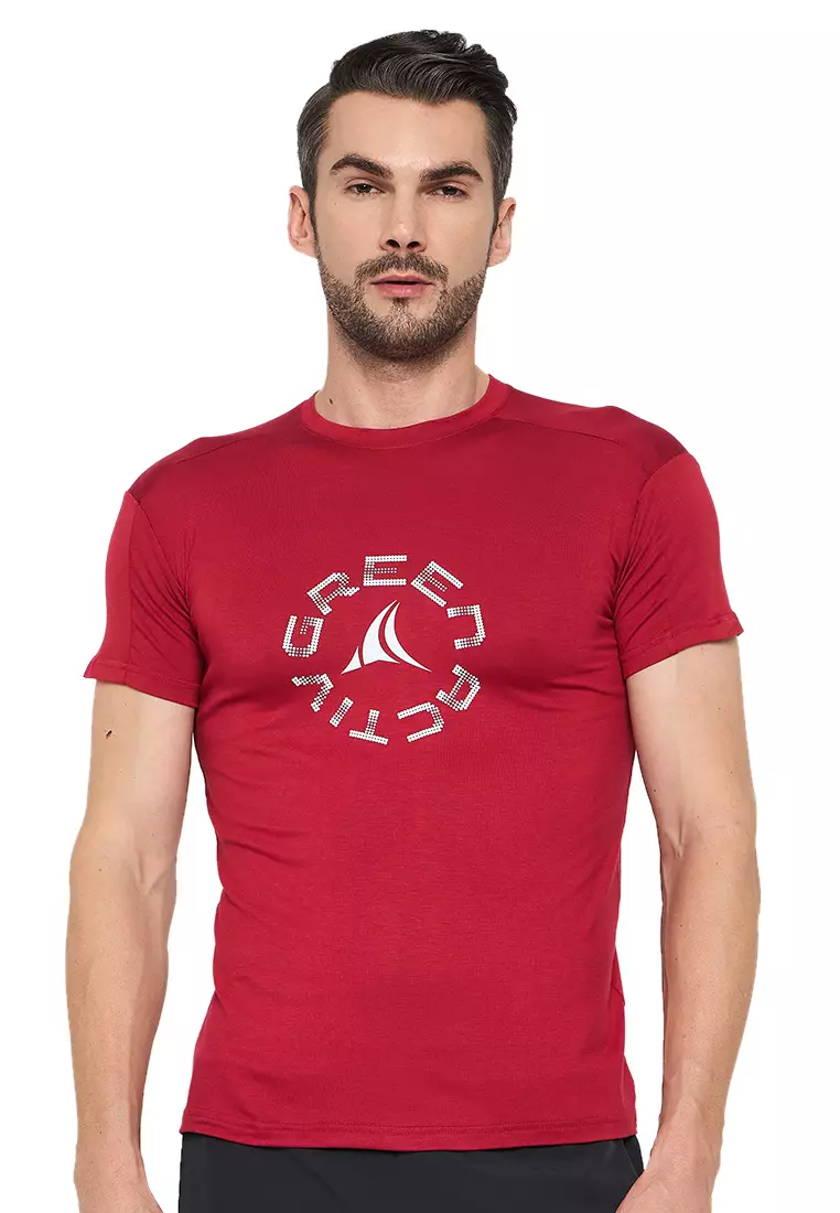 Kaos Pelatihan Bambu Eco-Stretch Pria  Premium Merah