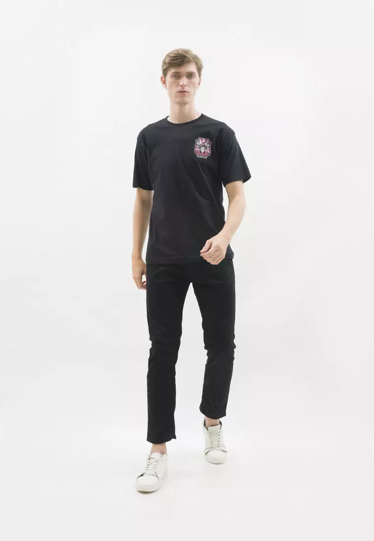 Kaos hitam t shirt polos houseofcuff motif Samurai READY HINGGA 4XL