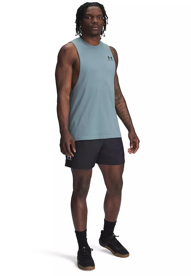 Left Chest Cut-Off Tank Top