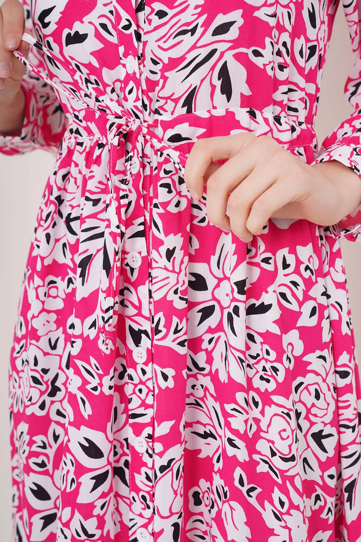 Modest Viscose Maxi Shirt Dress