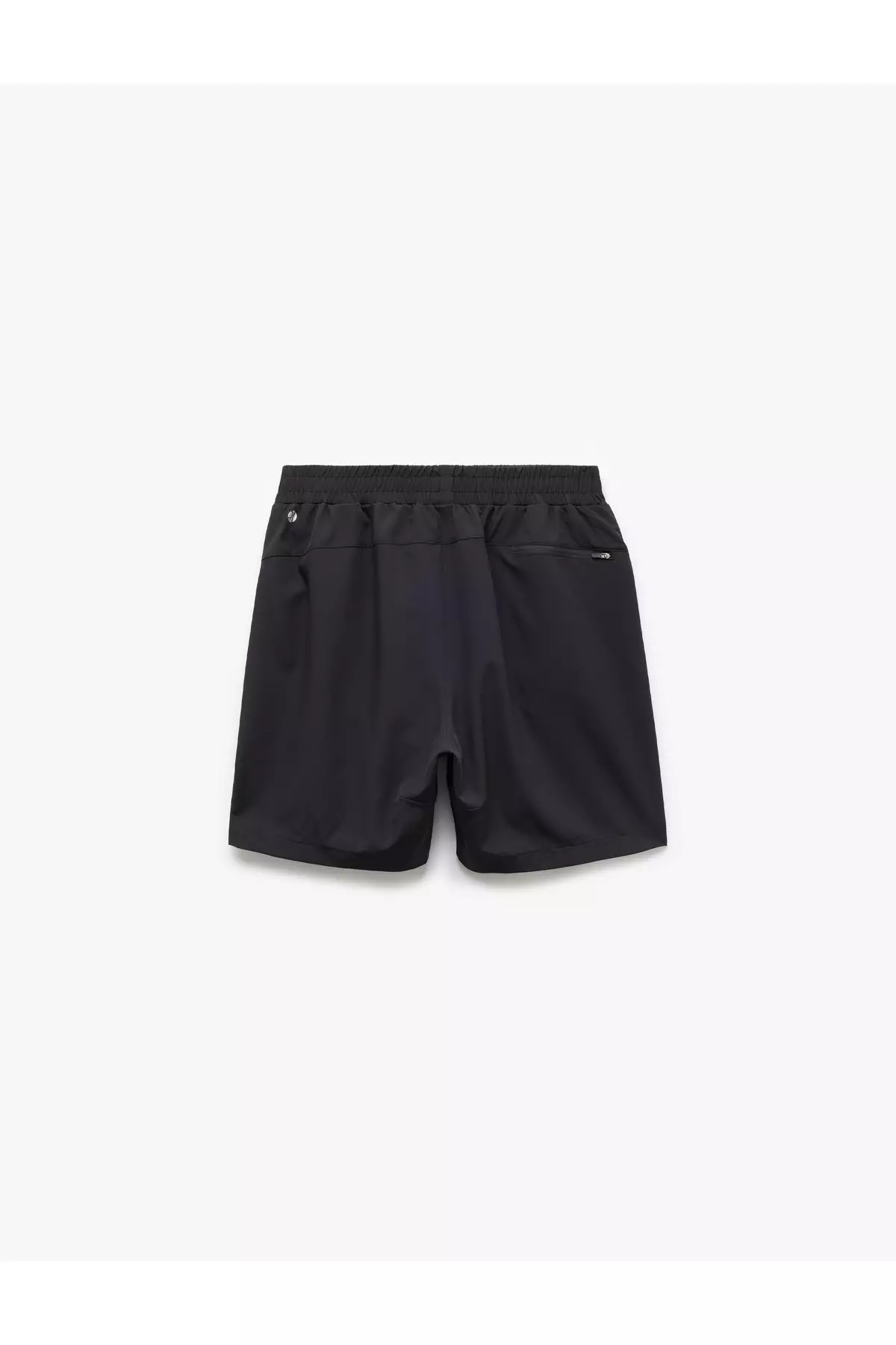 Zippered Pocket Detailed Parachute Fabric Elastic Waist Sports Shorts