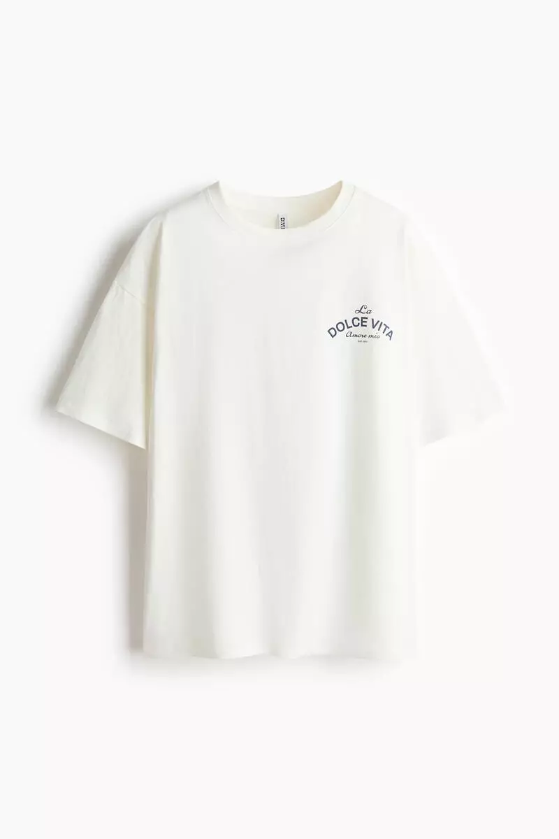 Oversized print-motif T-shirt