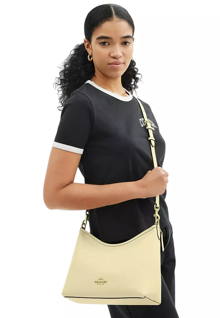 Buy COACH Laurel Shoulder Bag - Moonlight Yellow 2026 Online | ZALORA