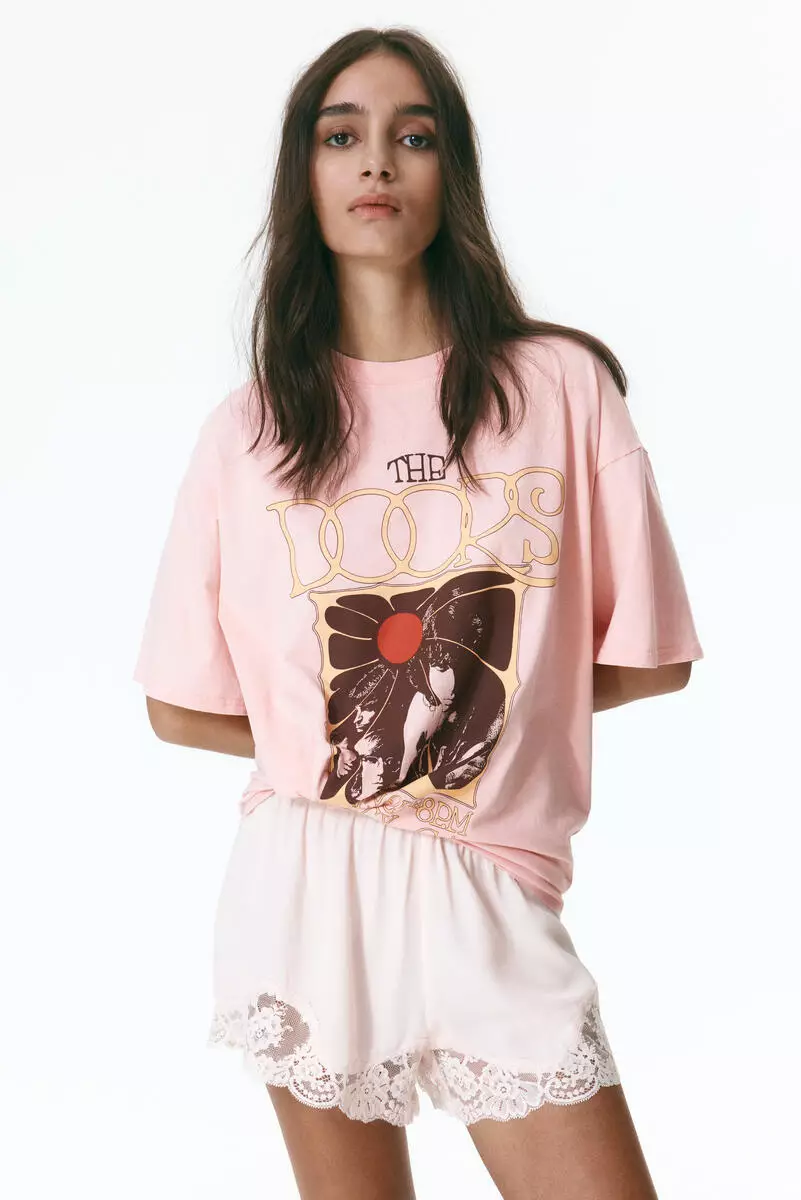 Oversized print-motif T-shirt