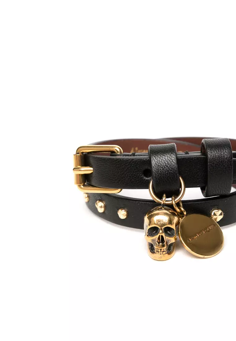 Alexander mcqueen gold bracelet hotsell
