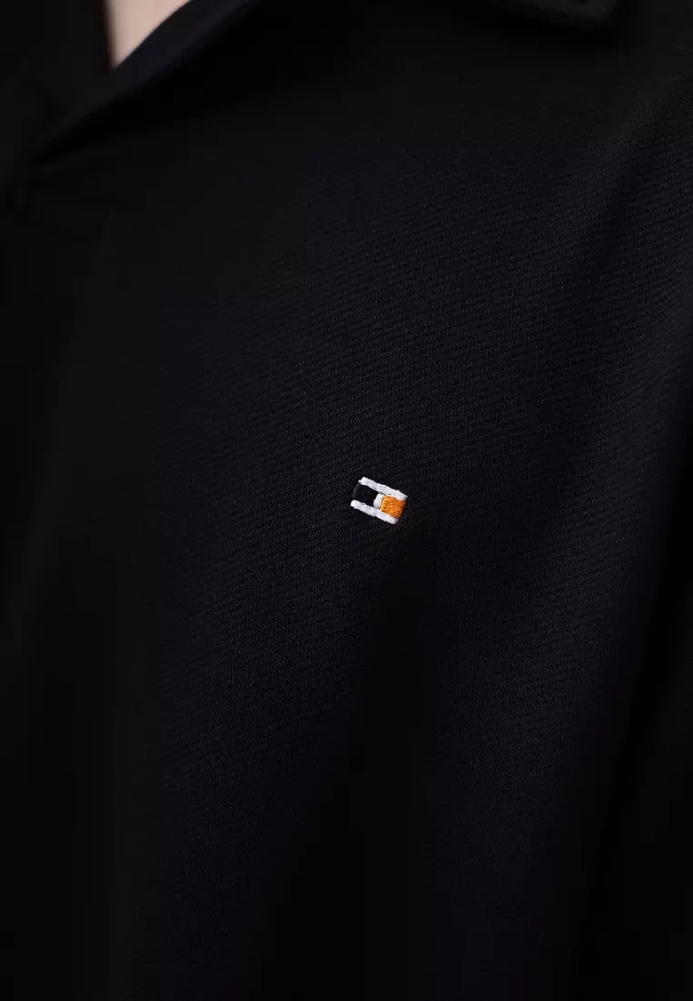 Ryusei Polo Oversize Kudo Twill Black