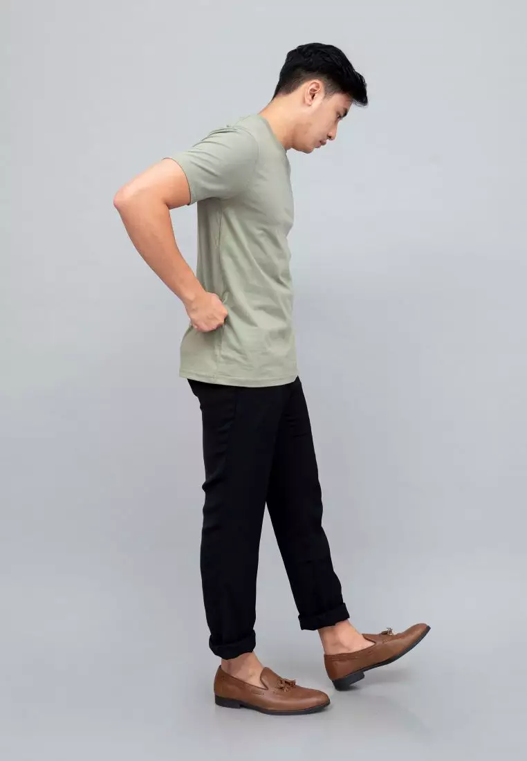 Houseofcuff T-shirt Kaos Polos Pendek Sage Green Tersedia Size S - 4XL