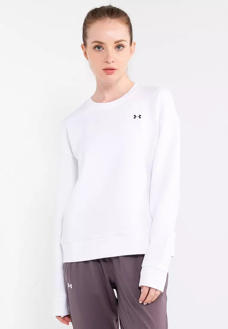 All white clearance crew neck sweatshirt