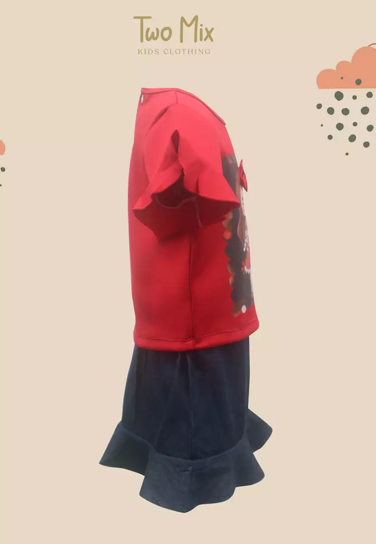 Two Mix Setelan Anak Perempuan Digital Printing Nonik Cantik 1-8 Tahun 4246