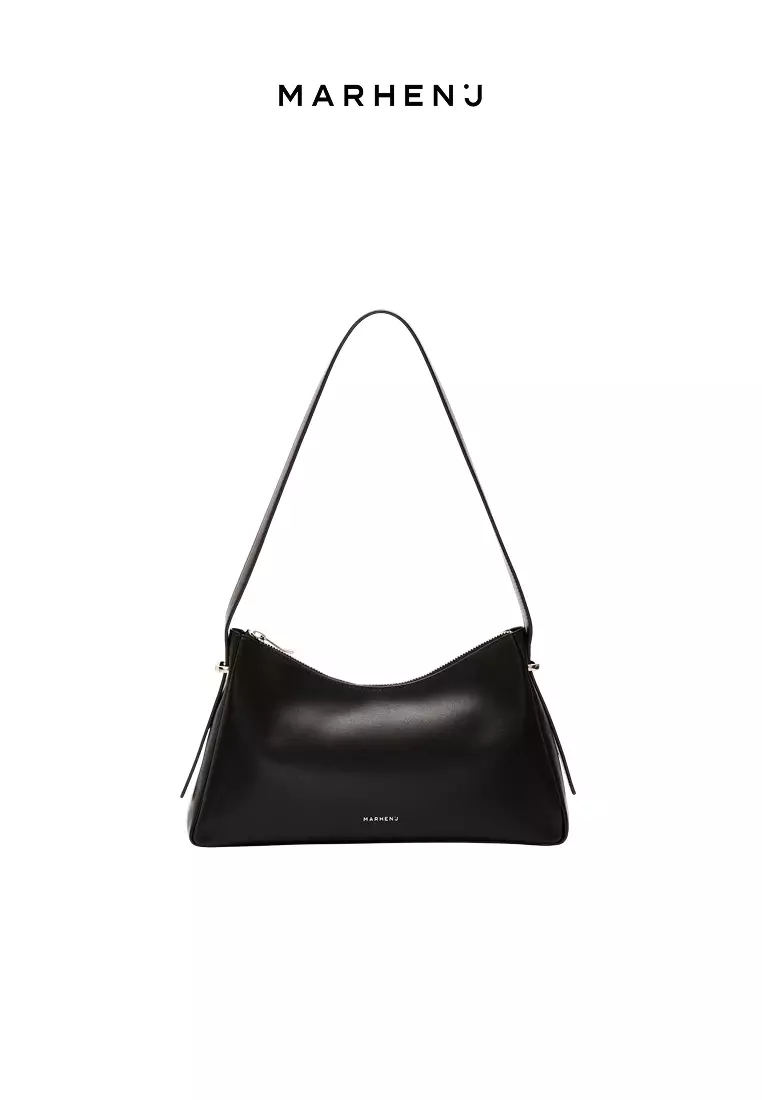 SOLENE Vegan Leather Shoulder Bag Black