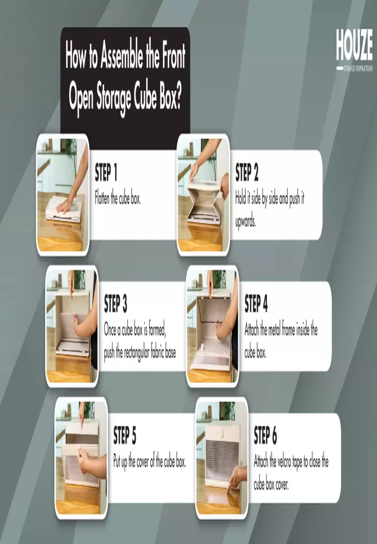 Buy HOUZE HOUZE ‘KOEL’ 40L Front Opening Storage Cube (Beige