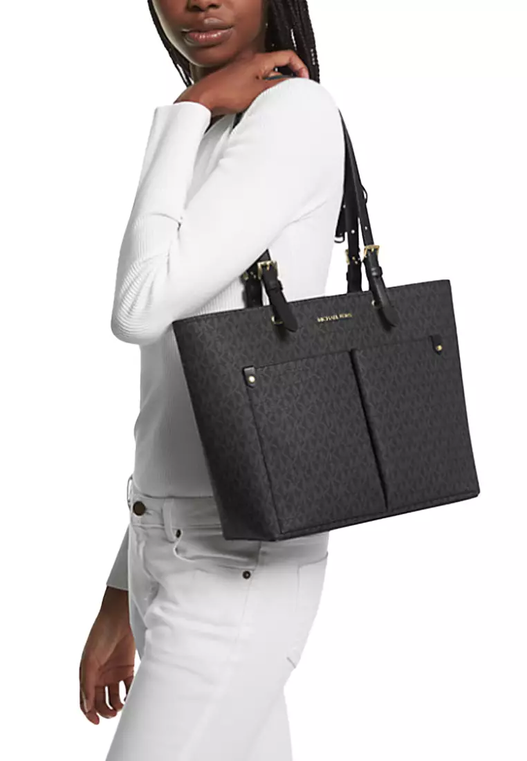 Kors Jet Set Michael Kors Medium Black Purse MICHAEL KORS Jet Set Medium Saffiano Leather Crossbody Bag (black)