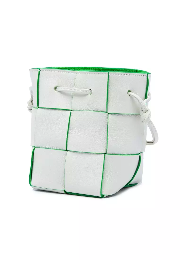 Pre-Loved Bottega Veneta Mini Nappa Maxi Intrecciato Cassette Bucket Bag
