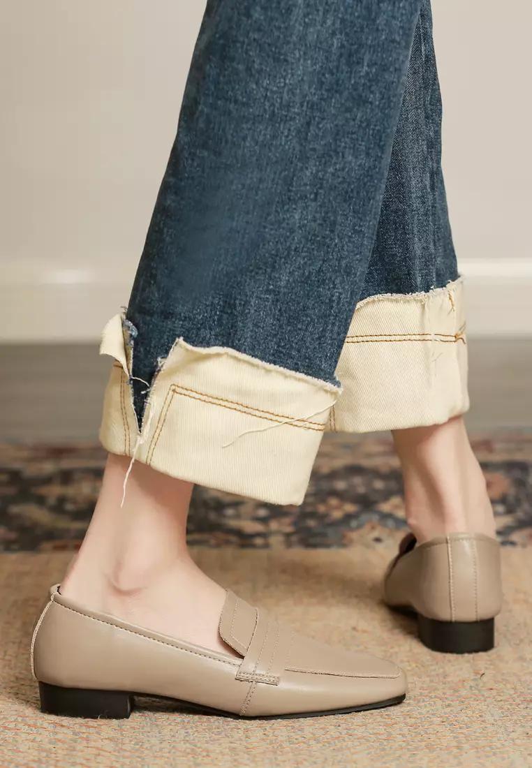 Square Toe Leather Loafer TH8688-2