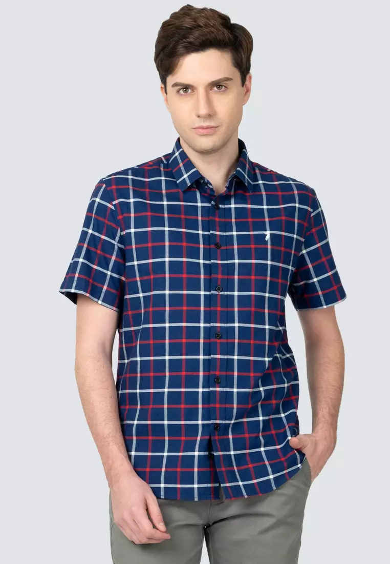 Buy POLO HAUS Polo Haus Men's 100% Cotton Signature Fit Check