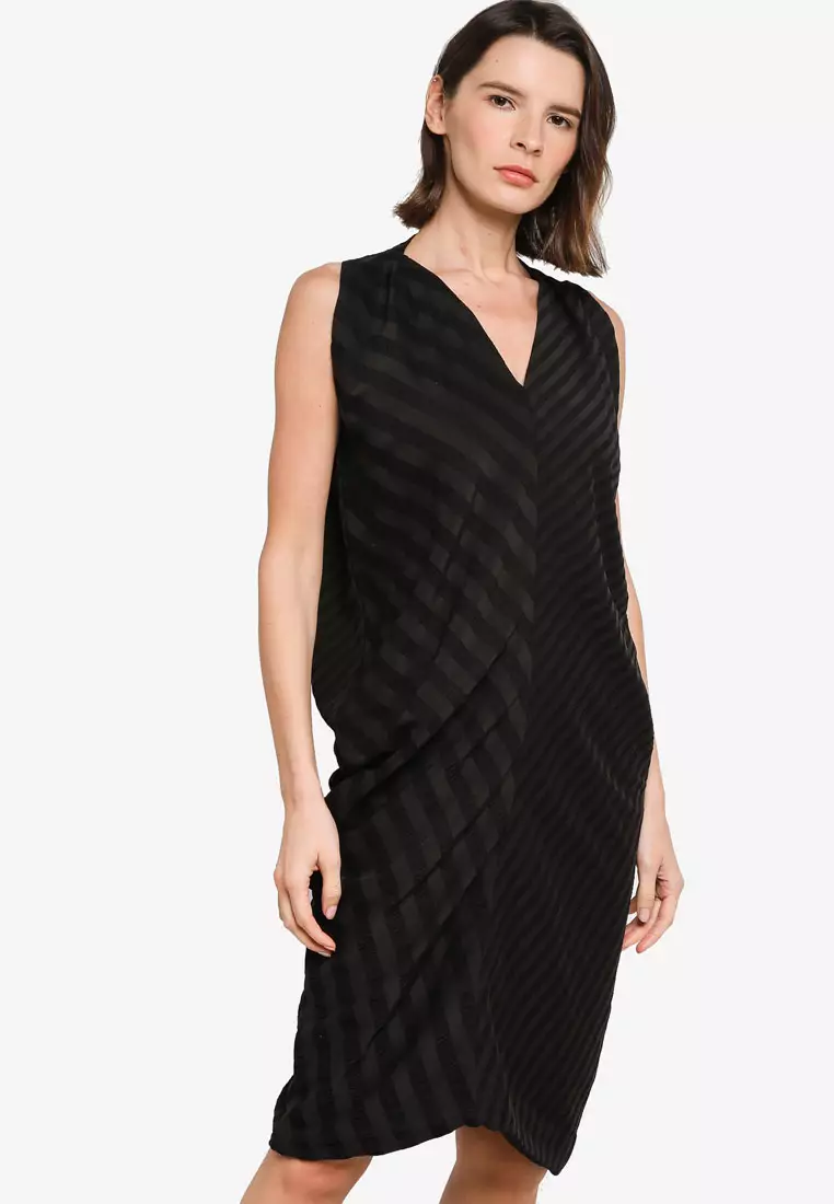 Calvin klein best sale pleated dress