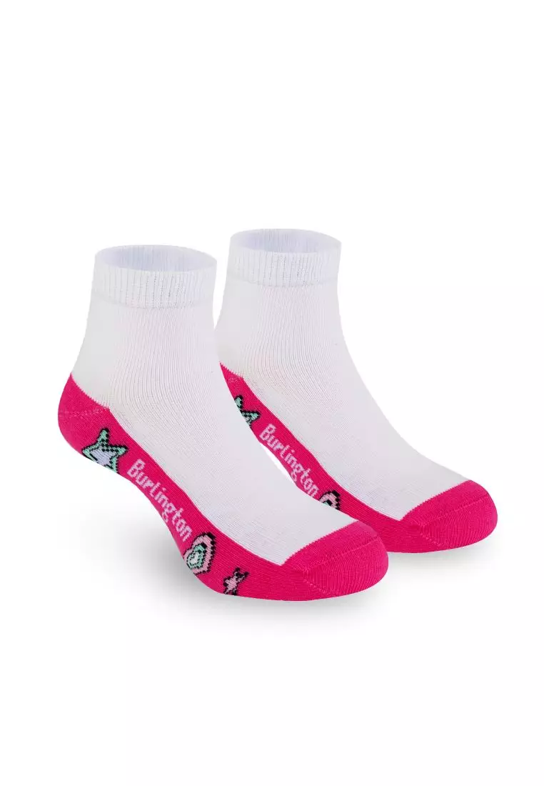 Burlington Girl's Cotton Lite Casual Ankle Socks 3 pairs in 1 pack BGCKG64