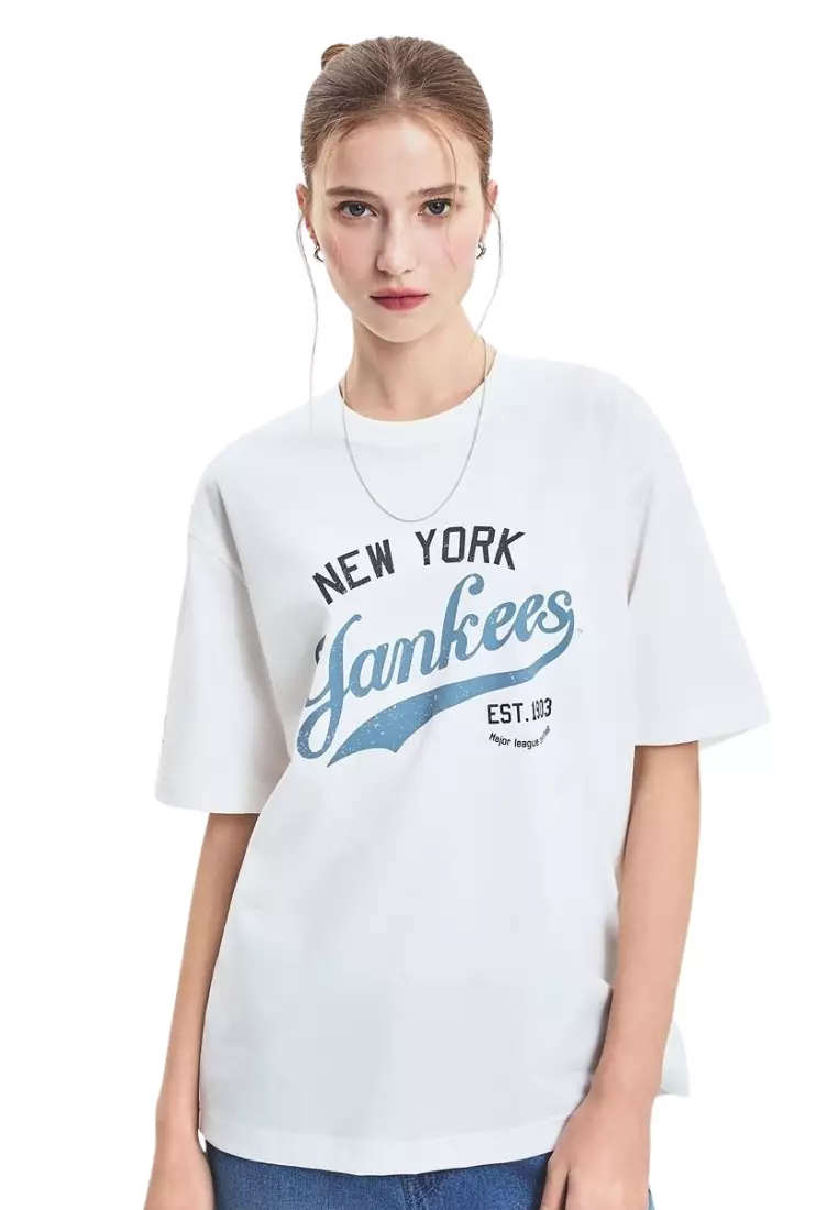 Jual MLB Korea Varsity Vintage Graphic Over Fit T Shirts