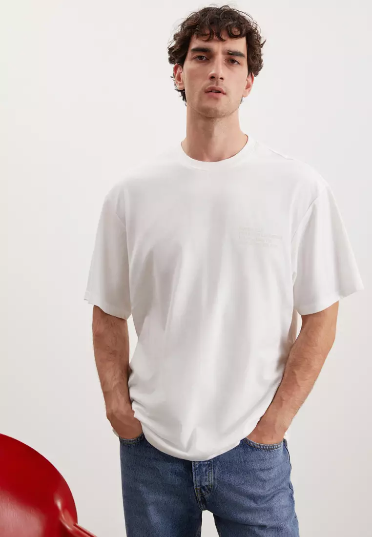 Thick white shirt mens outlet