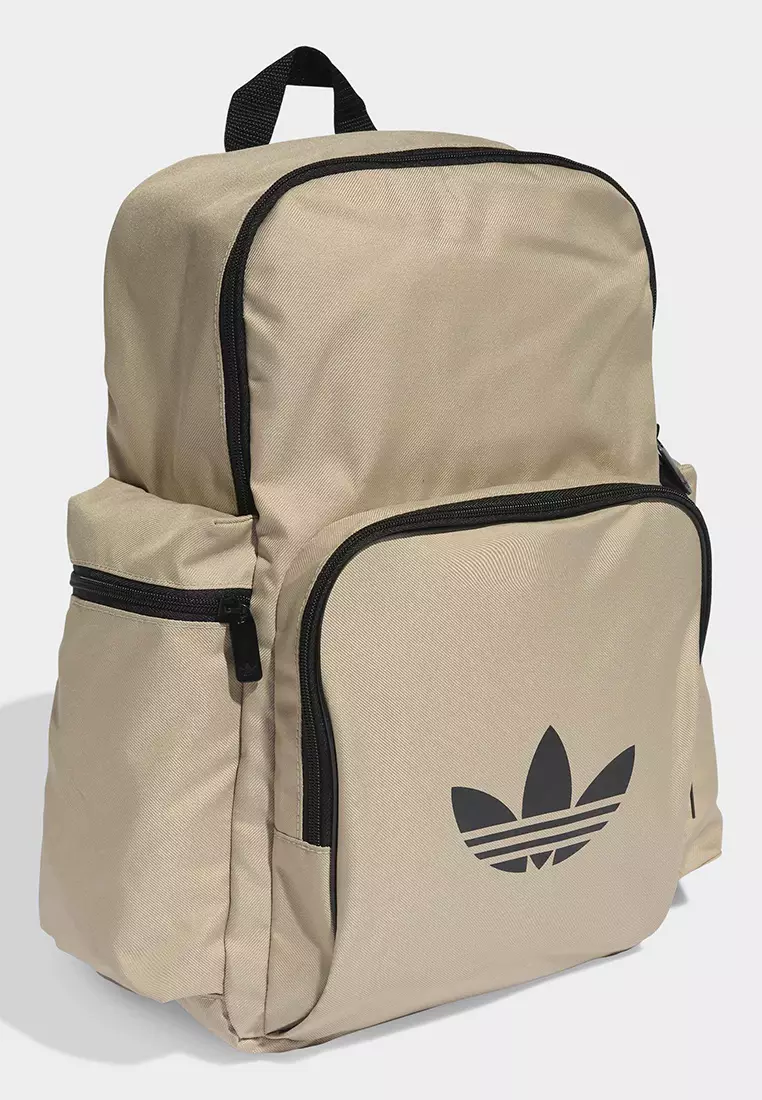 adidas classic trefoil backpack raw sand Original  Mainland Skate & Surf This product is made with recycled content as part of our ambition to end plastic waste adidas Originals Classic Backpack Raw