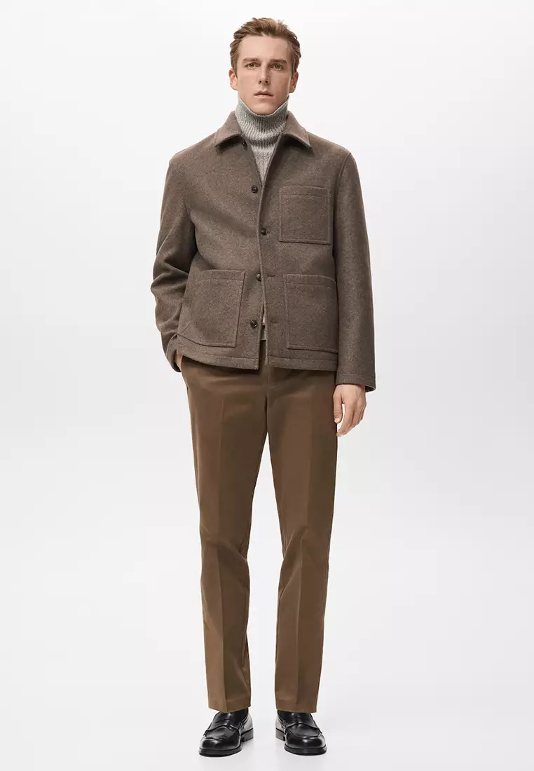 Wool Coat with Pockets