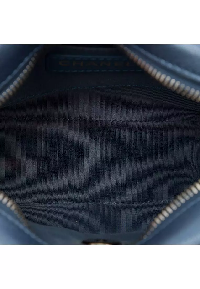 Pre-Loved Chanel Small Quilted Metallic Goatskin Casual Trip Camera Bag