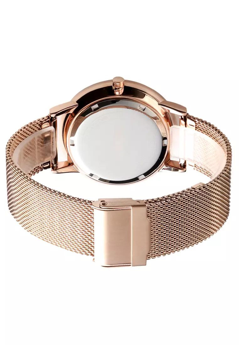 Skmei 9182 - Jam Tangan Pria - Rosegold - Stainless Steel Bracelet