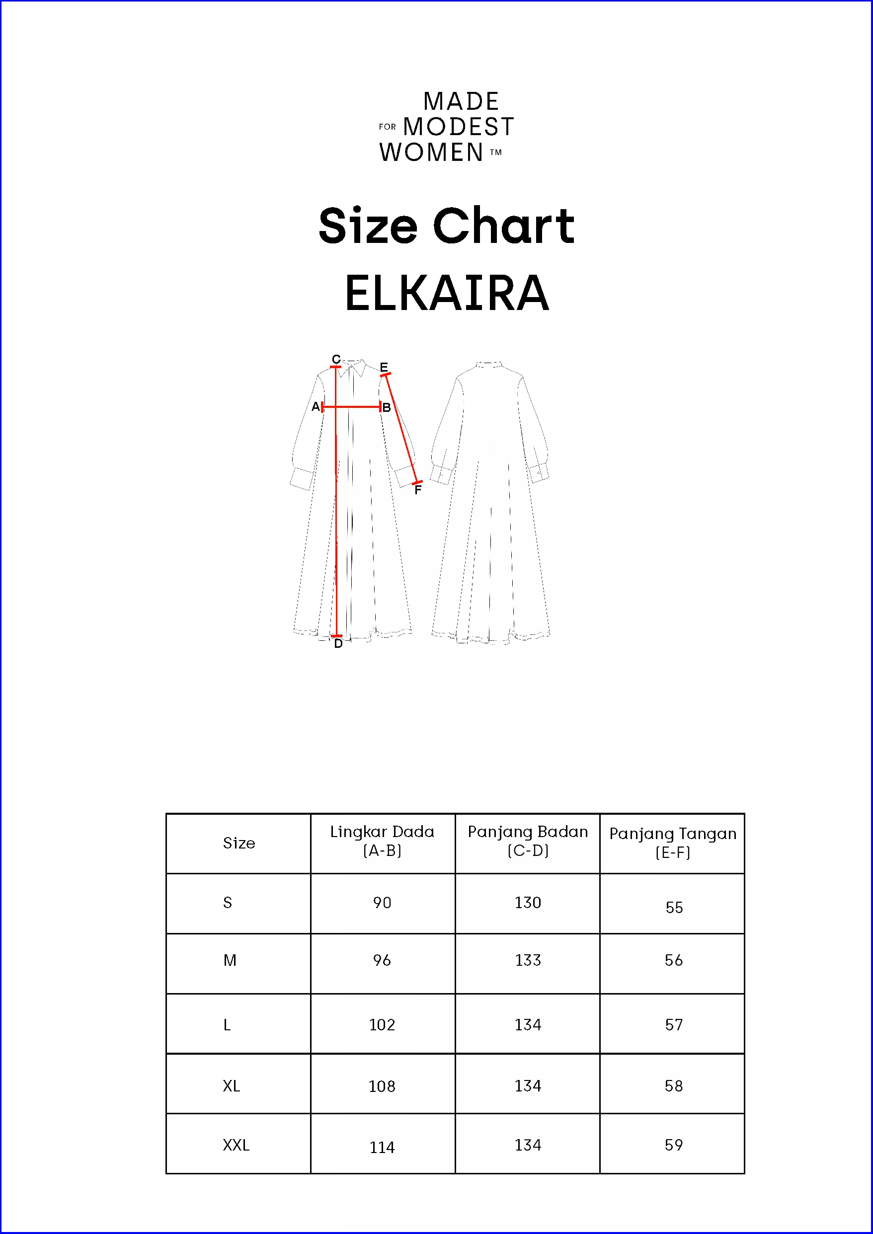 MFMW Elkaira Dress Gamis Satin Biru Motif