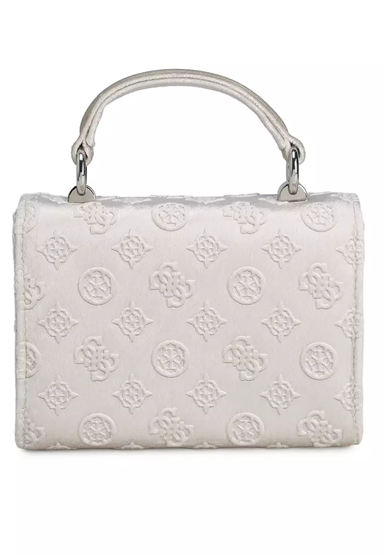 Pochette GUESS Zalina Mini Flap En Maille Strass - Noir - Avec Bandoulière - 21x13x2,5 Cm - 8