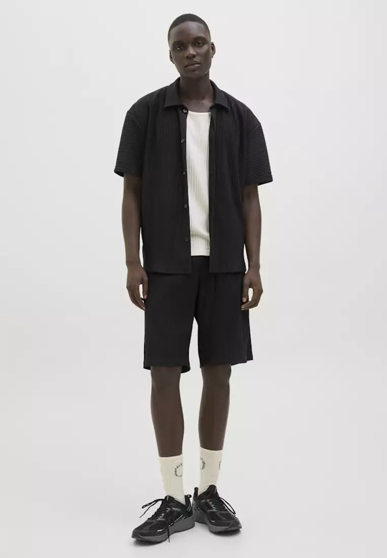 Interlude Plisse Short Sleeves Shirt