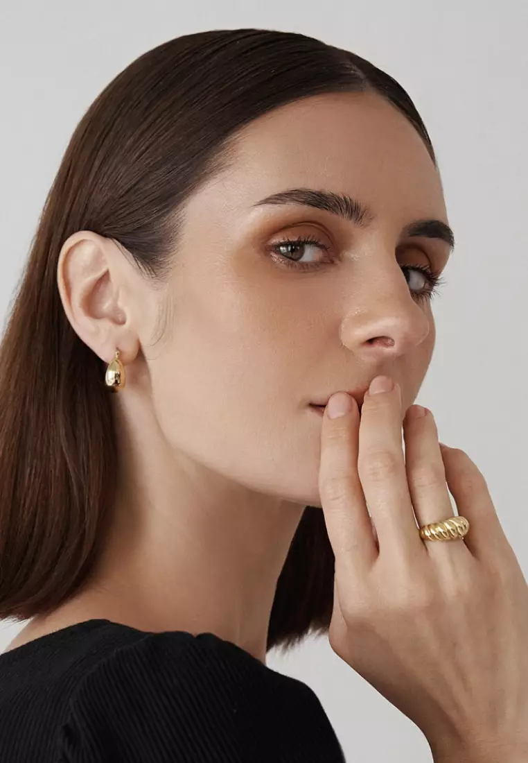 Cupola Bold 18K Gold Dome Earrings