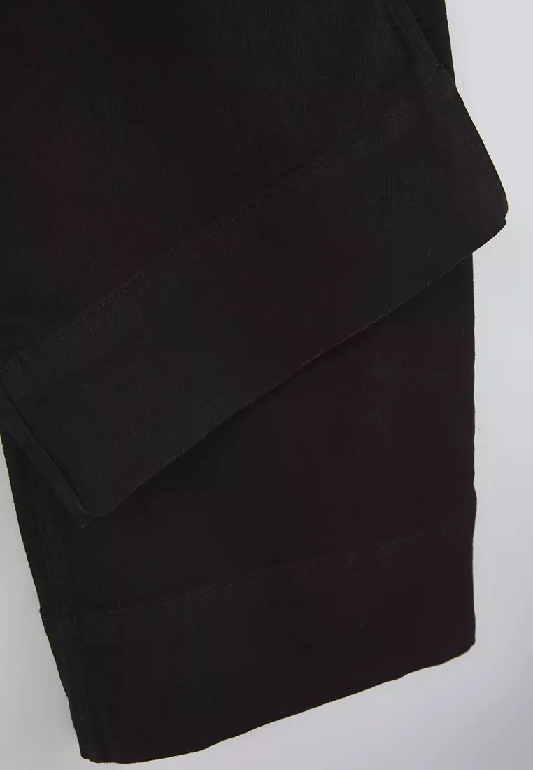 Black High-Leg Denim Plus Size Flare Jeans