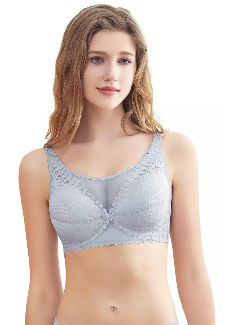 Maternity 2 Pack Burgundy and White Lace Nursing Bras | New Look