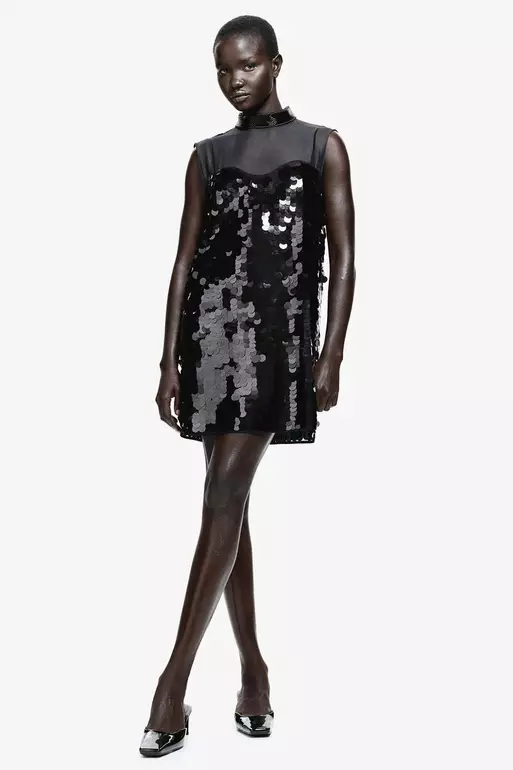 Sequined mini dress