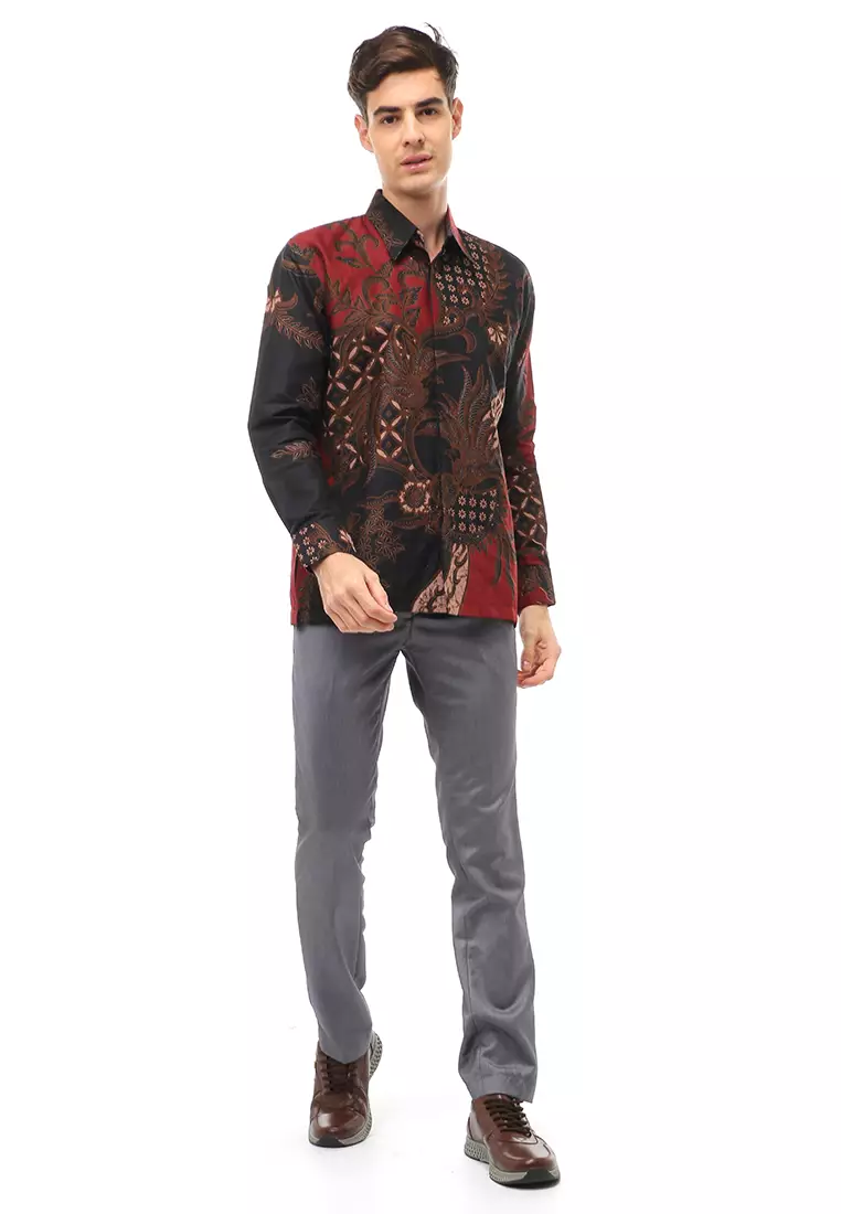 Kendrick Atasan Formal Kemeja Batik Pria Jayanegara Long Sleeve Material Cotton ORIGINAL