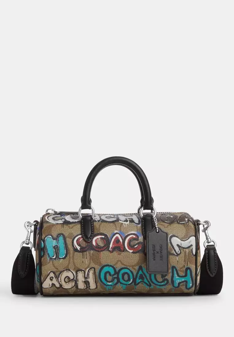 Coach X Mint + Serf Lacey Crossbody In Signature Canvas Khaki Multi