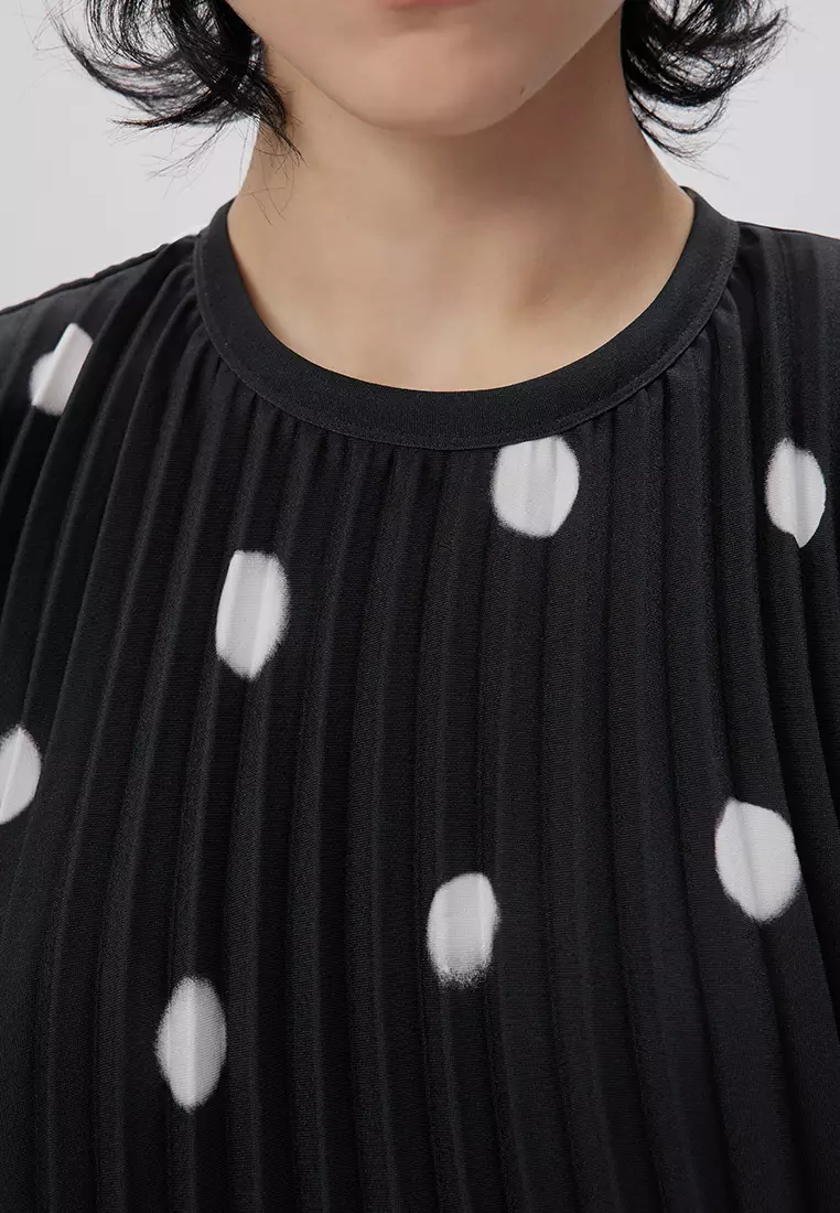 JNBY Women's Short-Sleeved Polka Dot Dress