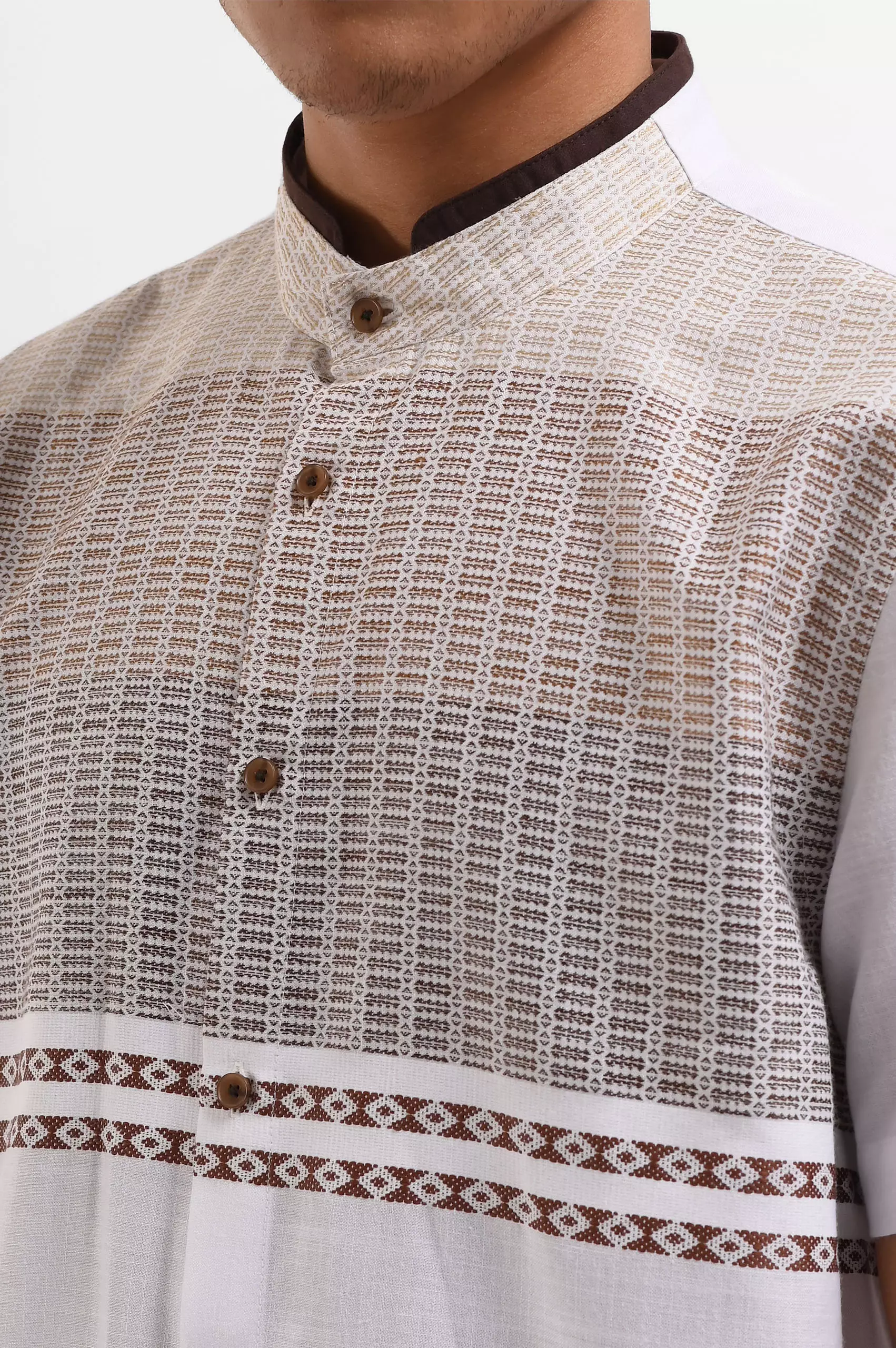 MANZONE Kemeja Koko Lengan Pendek Pria RAZZAN - GREY