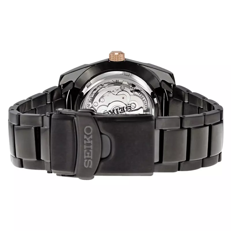 Jam Tangan Pria Seiko 5 Sports SRP172K1 Black Dial Black Stainless Steel Strap