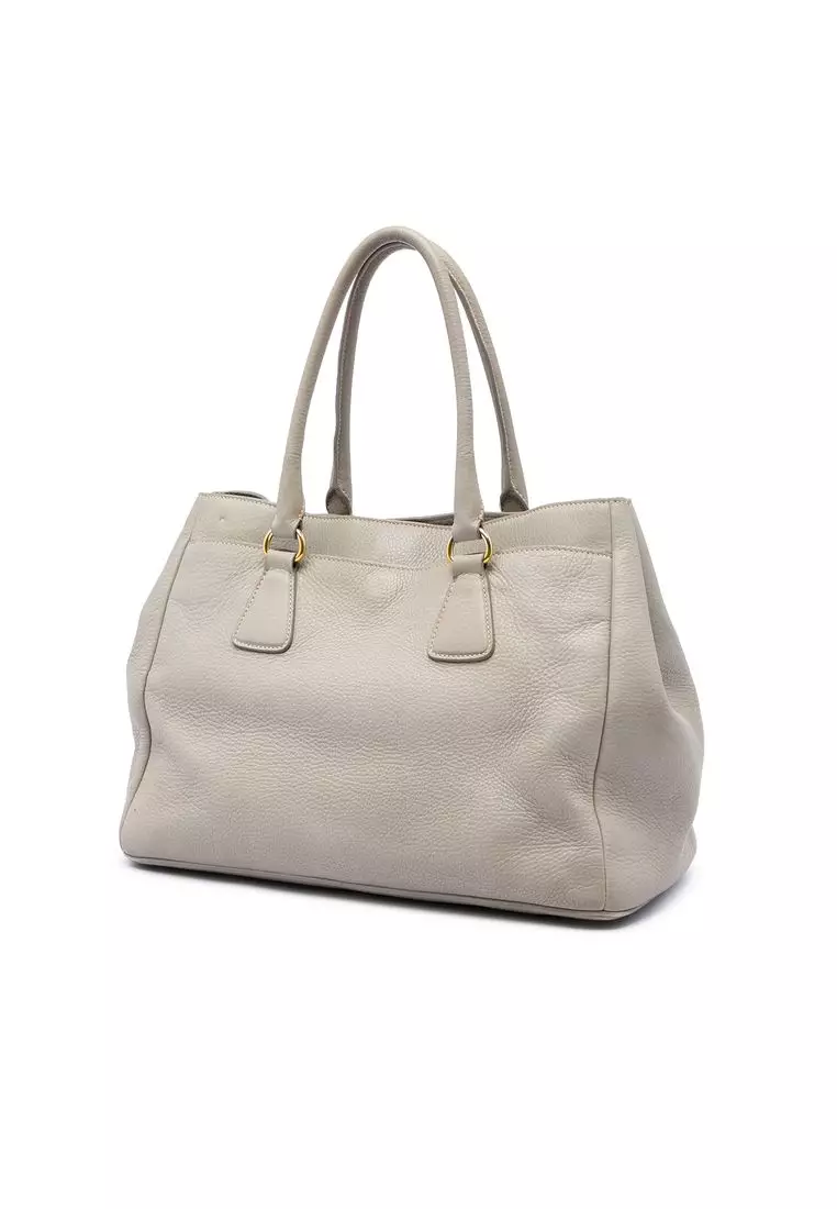 Pre-Loved Prada Vitello Daino Open Convertible Tote