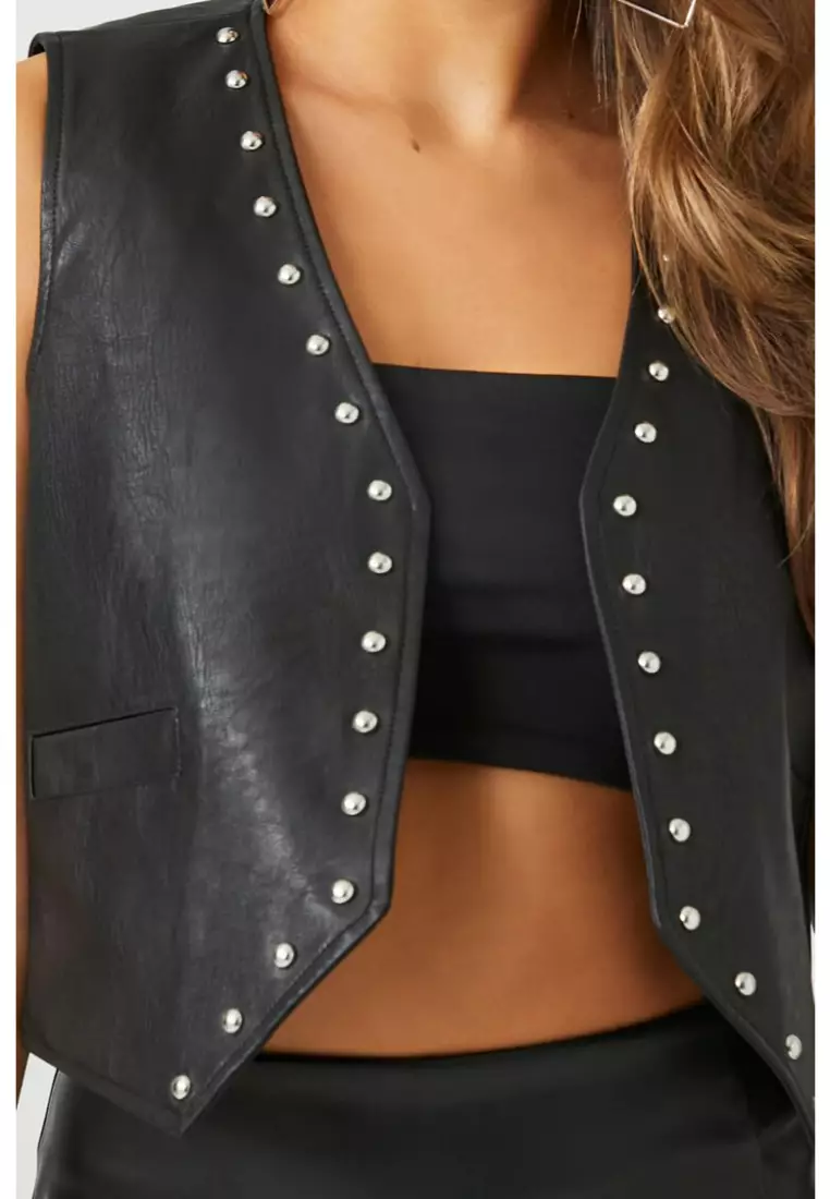 Leather vest womens forever 21 hot sale