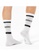 MOROTAI white Varsity Striped Socks  D995EAA23F5B0CGS_3