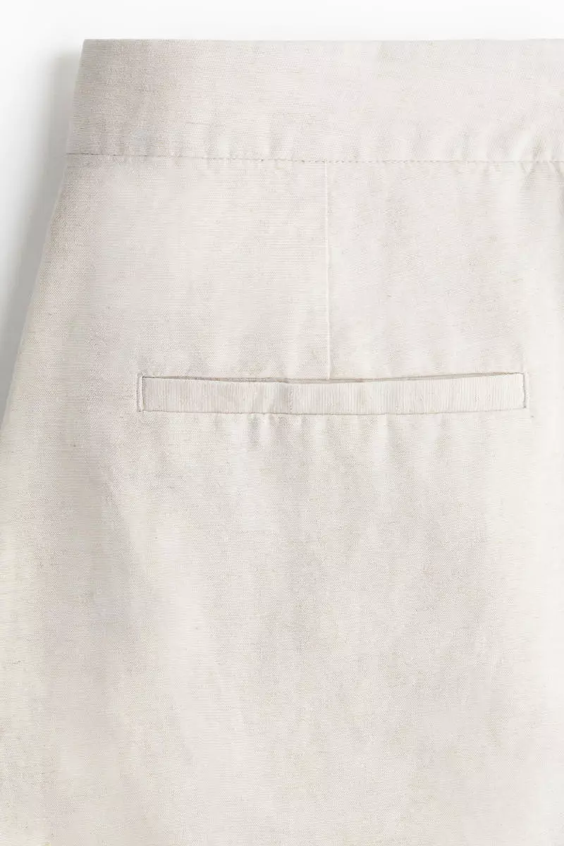 Tailored linen-blend trousers