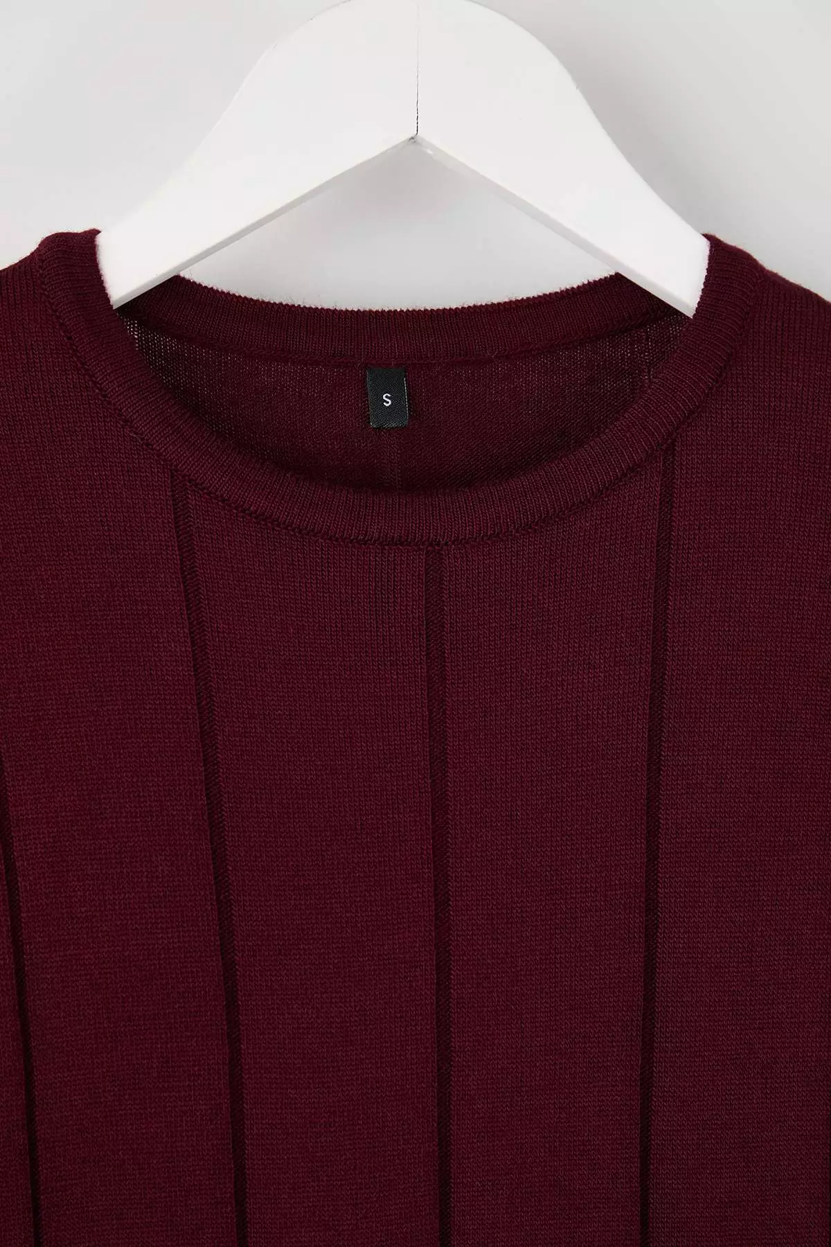 Plum Thin Belted Pleated Knitwear Dress Tctaw26Eb00010