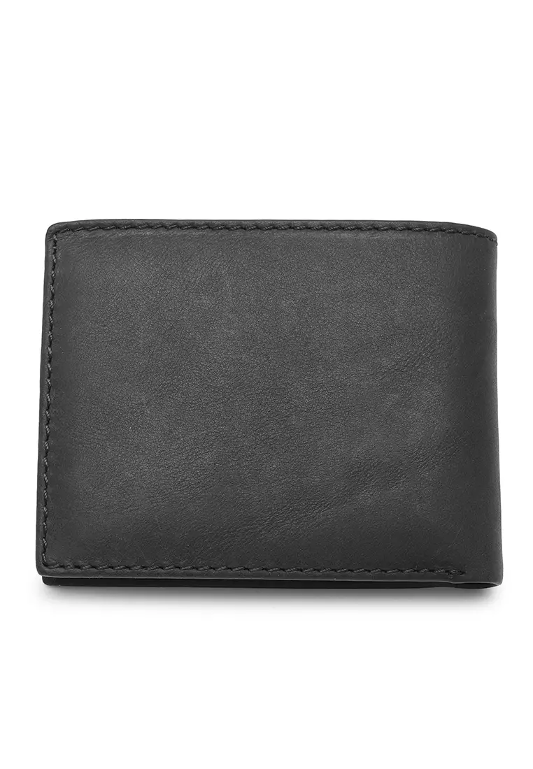 Men's Genuine Leather RFID Blocking Bi Fold Wallet