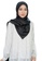 KASHKHA black Satin basic shawl-BLACK 305A0AA6209E4FGS_2
