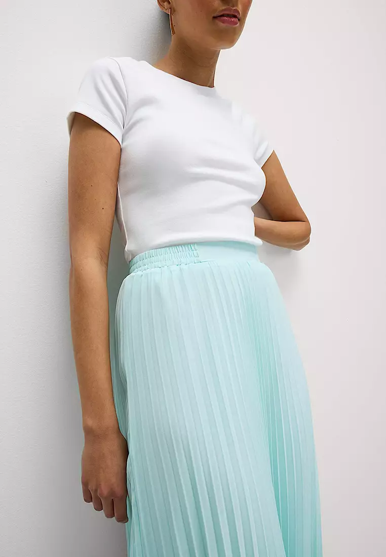 Plissé Pleated Midaxi Skirt